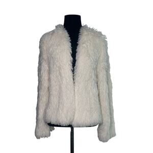 Xhilaration white faux fur coat jacket  size XS